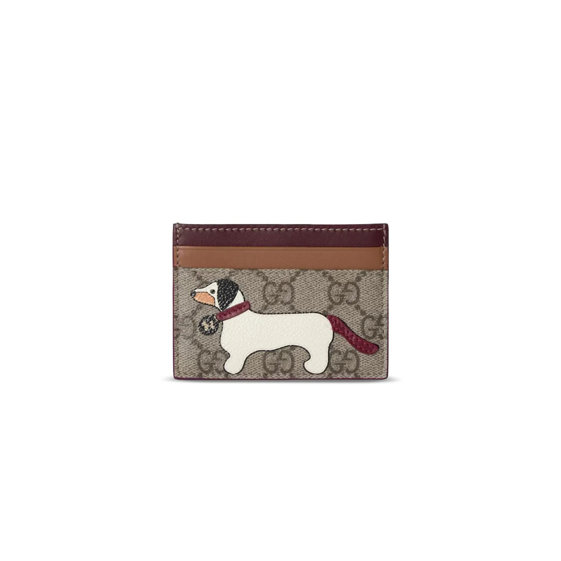 Gvc*1 bi-color gg card case with dog detail 818769 (10*7cm)
